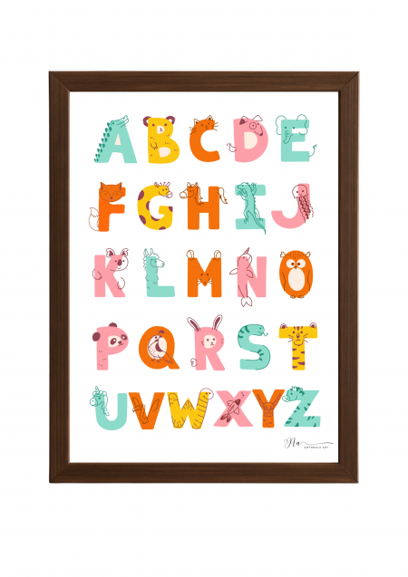 A-Z chart- Animals Poster- A-Z chart- Animals