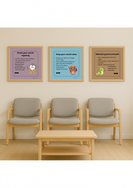 Oral Health Awareness poster- Oral Health Awareness (Set of 3)