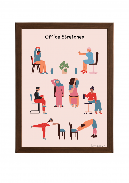 Office Stretches Poster- Office Stretches