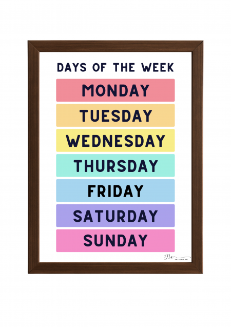 My Colorful Week Poster- My Colorful Week