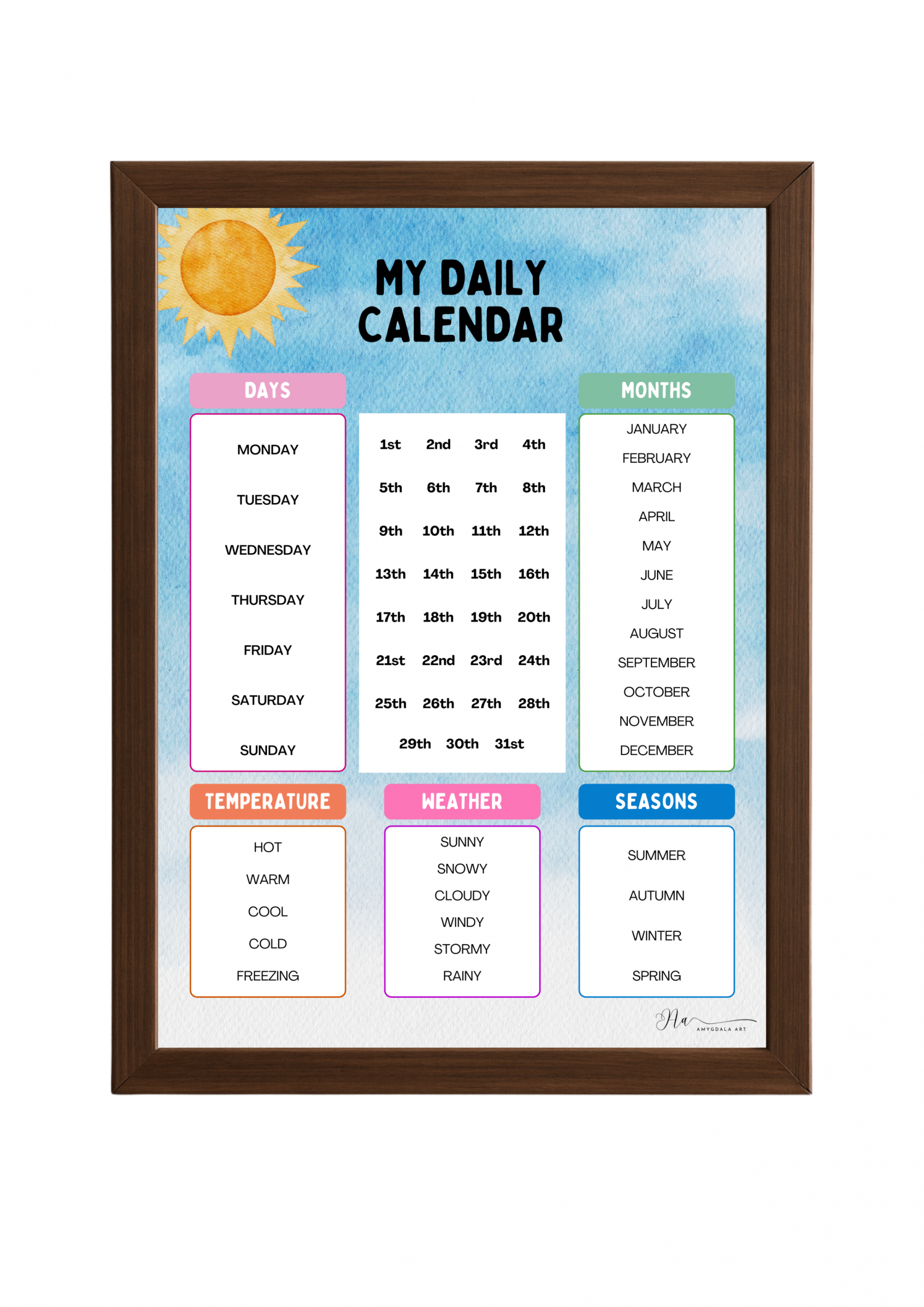 Poster- My Daily Calendar