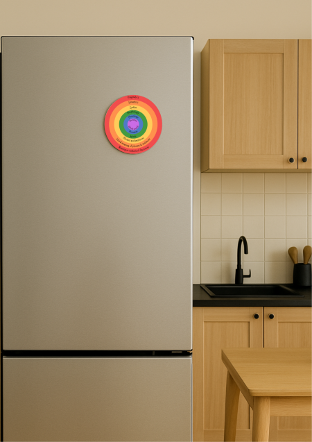 Fridge Magnet: Language Parameters a fridge magnet with a language parameters on it